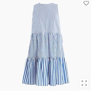J. Crew Factory Tiered Poplin Mini Dress